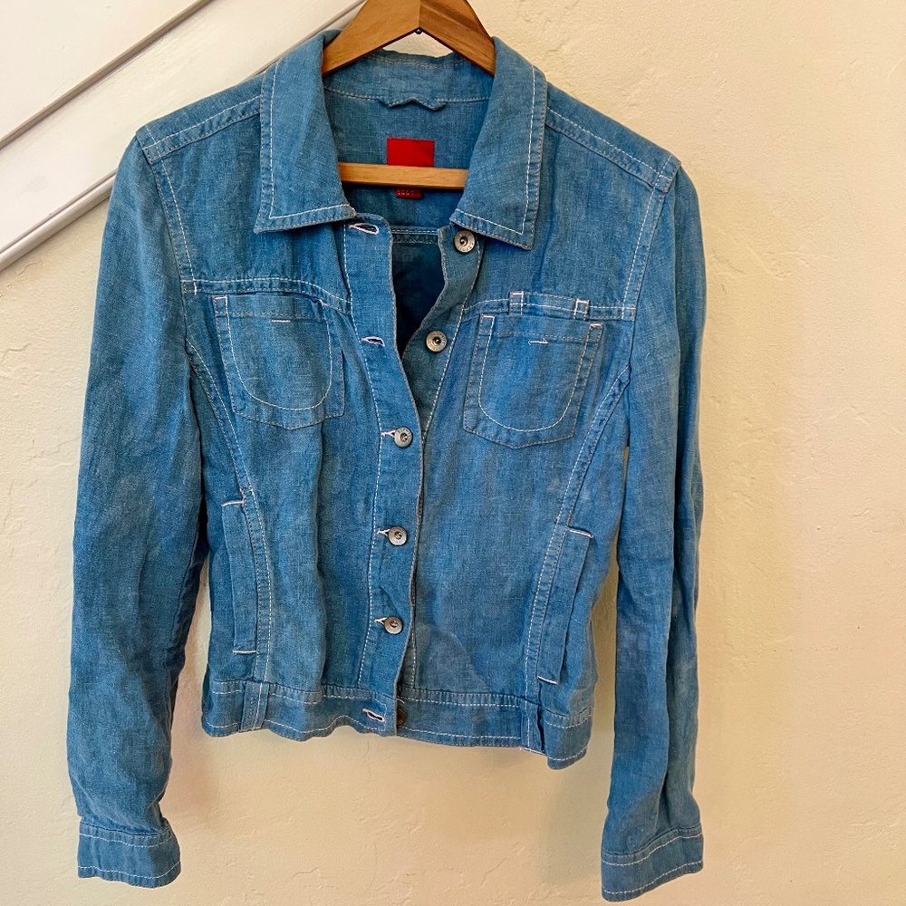 VNTG ESPRIT Linen Jean Denim Jacket